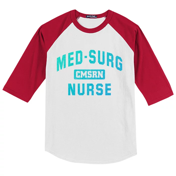 Medical Surgical Nursing Gift Cmsrn Med Surg Nurse Gift Kids Colorblock Raglan Jersey