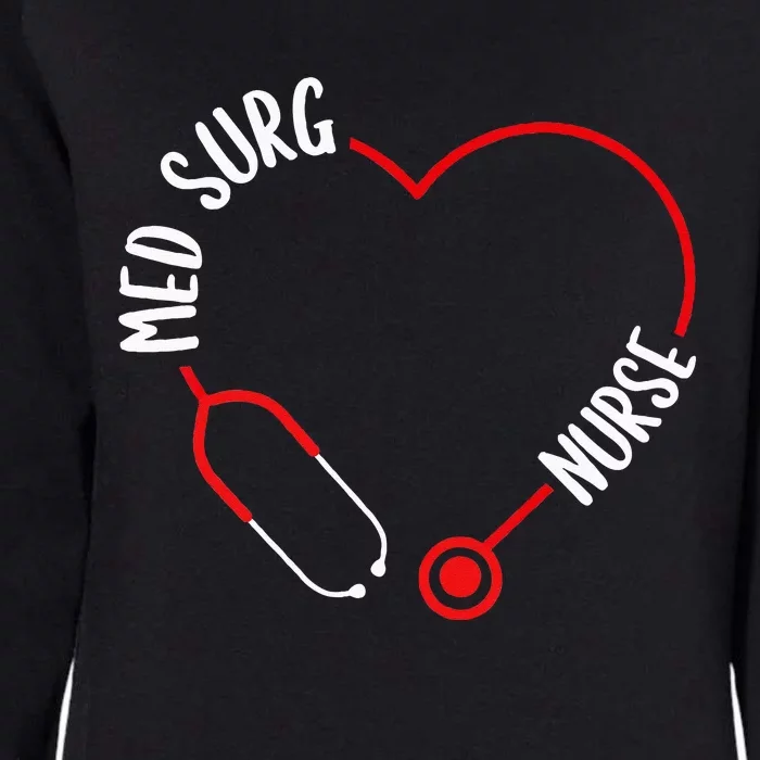 Med Surg Nurse Stethoscope Med Surg Nursing Essentials Womens California Wash Sweatshirt