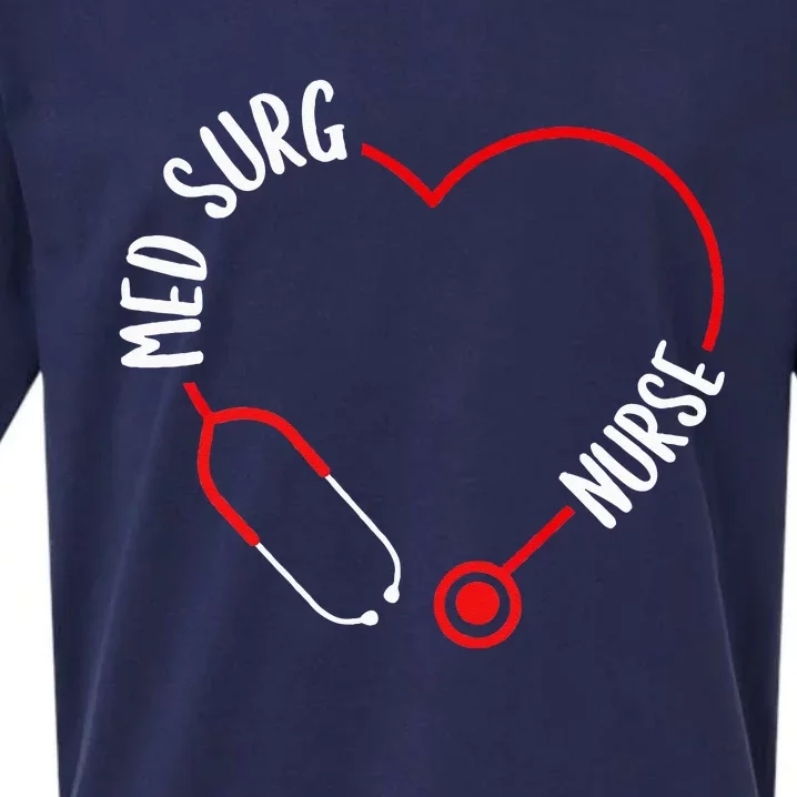 Med Surg Nurse Stethoscope Med Surg Nursing Essentials Sueded Cloud Jersey T-Shirt