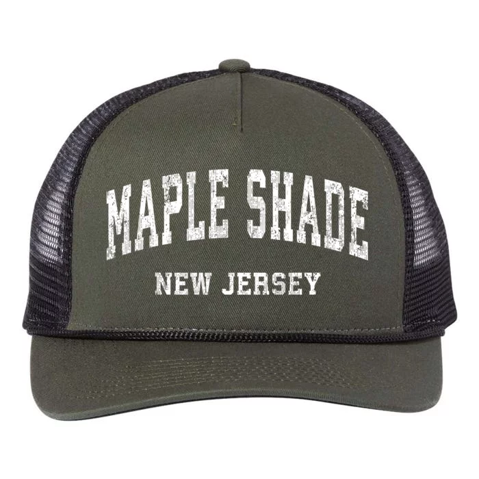 Maple Shade New Jersey Nj Vintage Varsity Sports Retro Rope Trucker Hat Cap