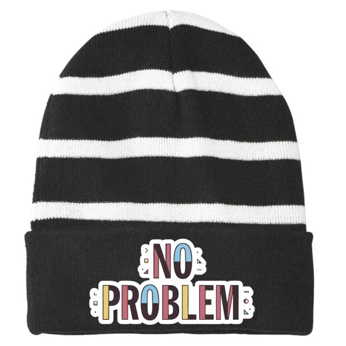 Make Some Noise No Problem Striped Beanie with Solid Band