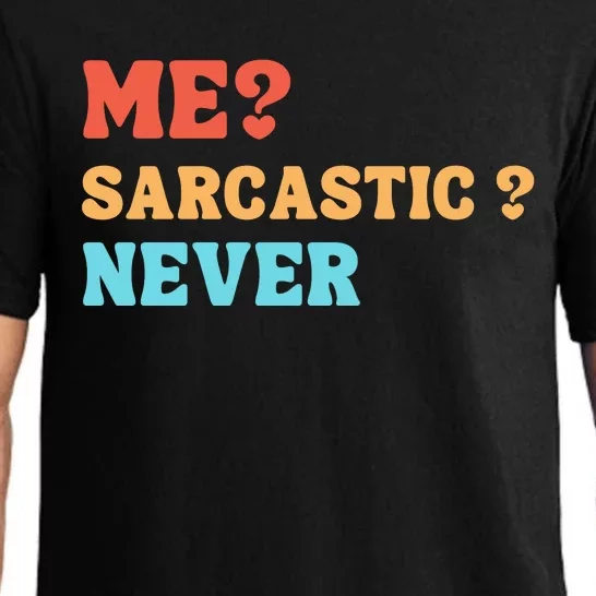 Me Sarcastic Never Funny Black Humor Adult Pajama Set