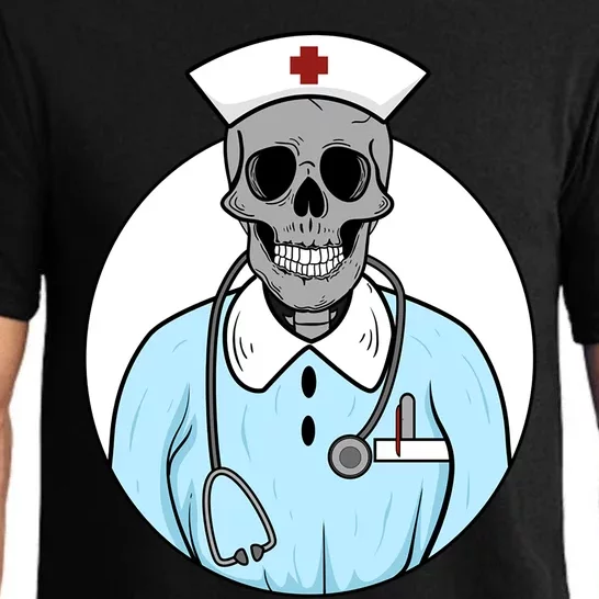 Medical Skull Nursing Horror Fun Nurse Skeleton Halloween Meaningful Gift Pajama Set