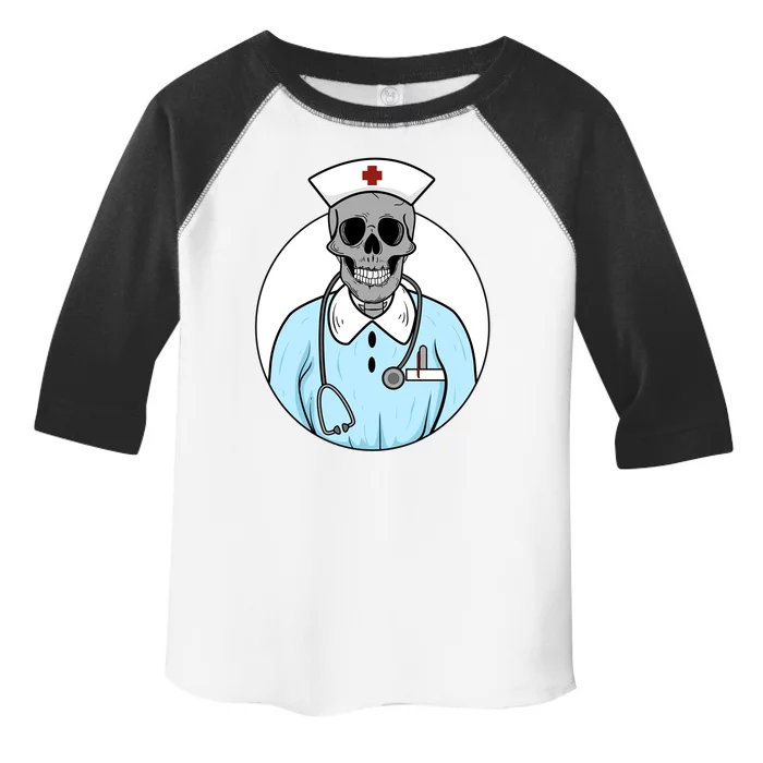 Medical Skull Nursing Horror Fun Nurse Skeleton Halloween Meaningful Gift Toddler Fine Jersey T-Shirt