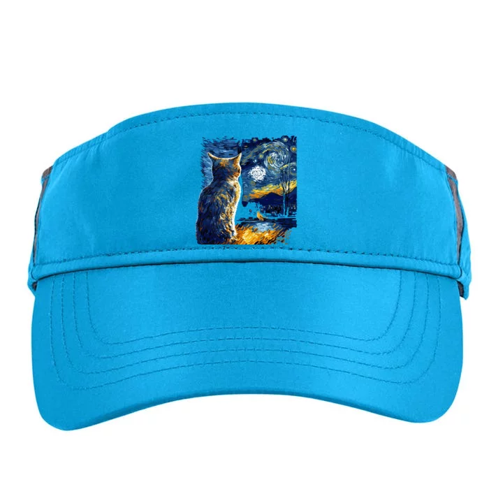 Majestic Starry Night Cat Adult Drive Performance Visor