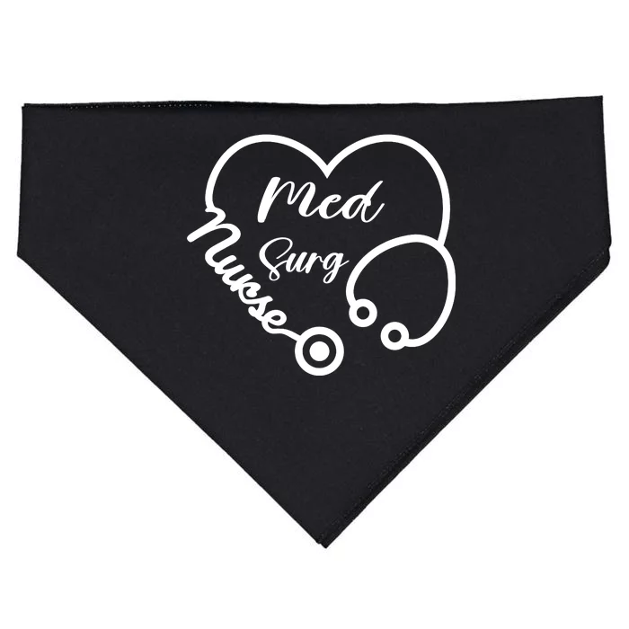 Med Surg Nurse Heart Gift USA-Made Doggie Bandana