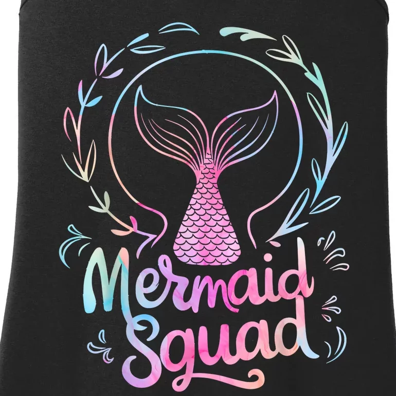 Mermaid Squad Of The Birthday Mermaid Ladies Essential Tank