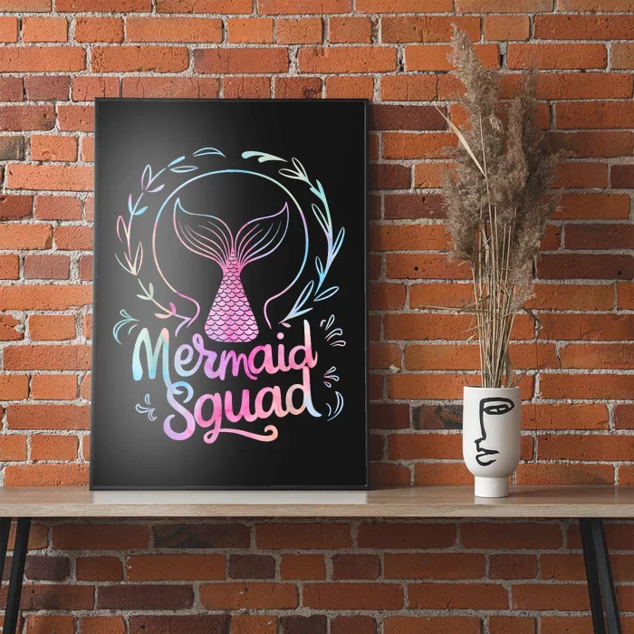 Mermaid Squad Of The Birthday Mermaid Poster