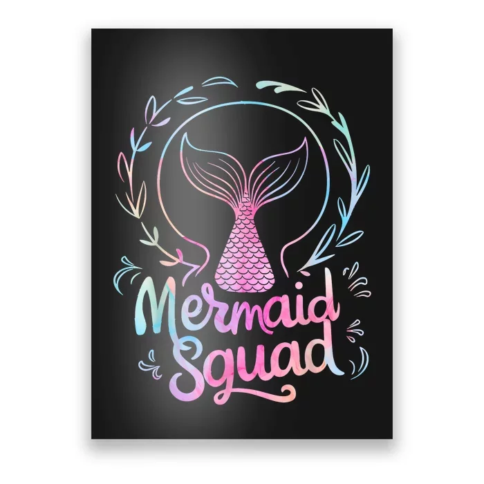 Mermaid Squad Of The Birthday Mermaid Poster