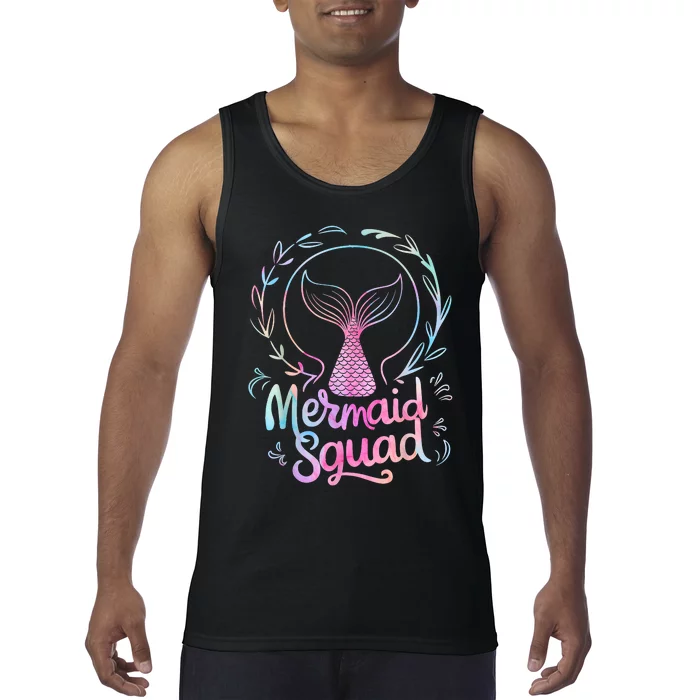 Mermaid Squad Of The Birthday Mermaid Tank Top