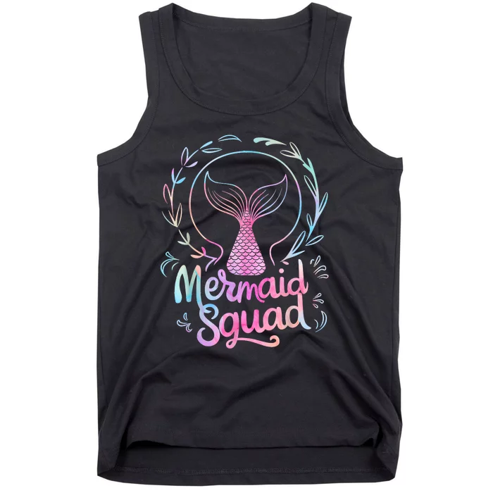 Mermaid Squad Of The Birthday Mermaid Tank Top