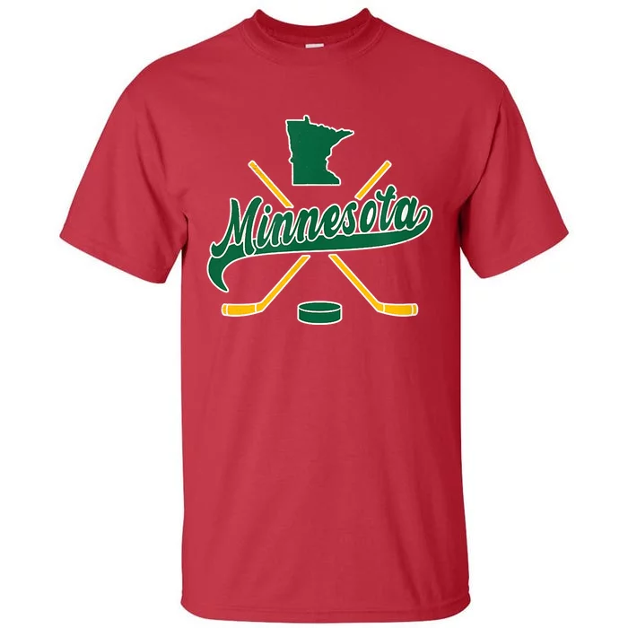 Minnesota State Of Hockey Mn State Map Tall T-Shirt