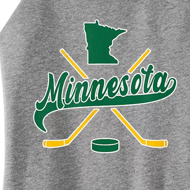 Minnesota State Of Hockey Mn State Map Women’s Perfect Tri Rocker Tank