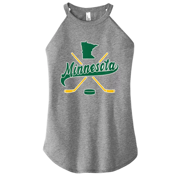 Minnesota State Of Hockey Mn State Map Women’s Perfect Tri Rocker Tank