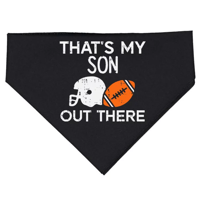 My Son Out There American Football Family Mom Dad Men Women USA-Made Doggie Bandana