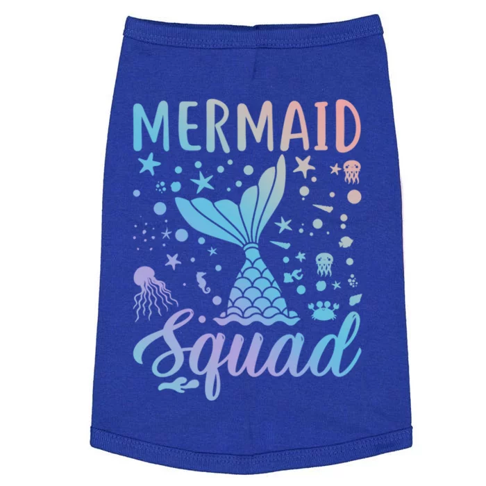 Mermaid Squad Of The Birthday Family Matching Cool Gift Doggie Tank