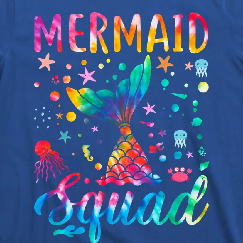 Mermaid Squad Of The Birthday Family Matching Gift T-Shirt