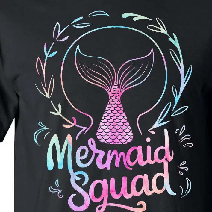 Mermaid Squad Of The Birthday Mermaid Tall T-Shirt