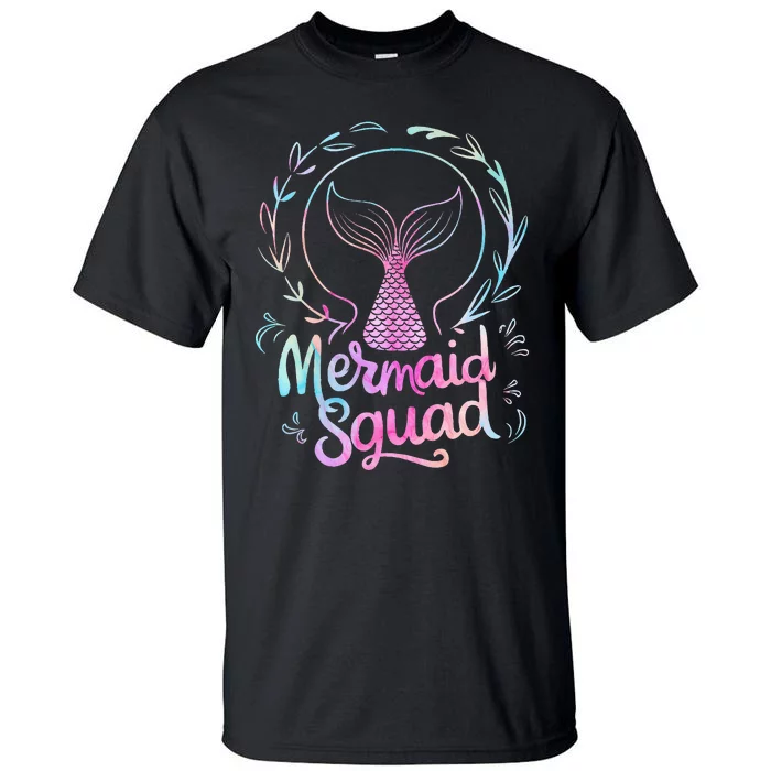 Mermaid Squad Of The Birthday Mermaid Tall T-Shirt