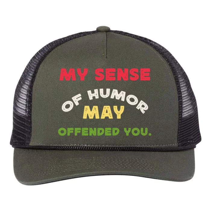 My Sense Of Humor May Offend You Funny Retro Rope Trucker Hat Cap