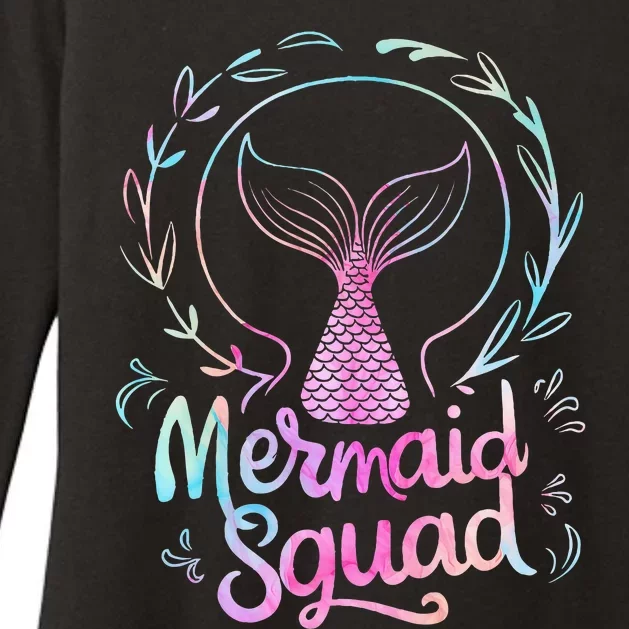 Mermaid Squad Of The Birthday Mermaid Womens CVC Long Sleeve Shirt