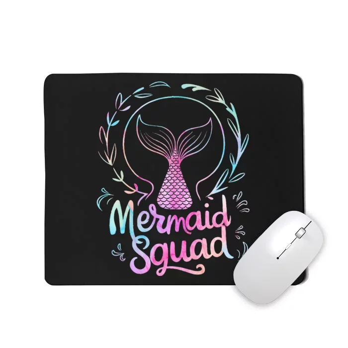 Mermaid Squad Of The Birthday Mermaid Mousepad