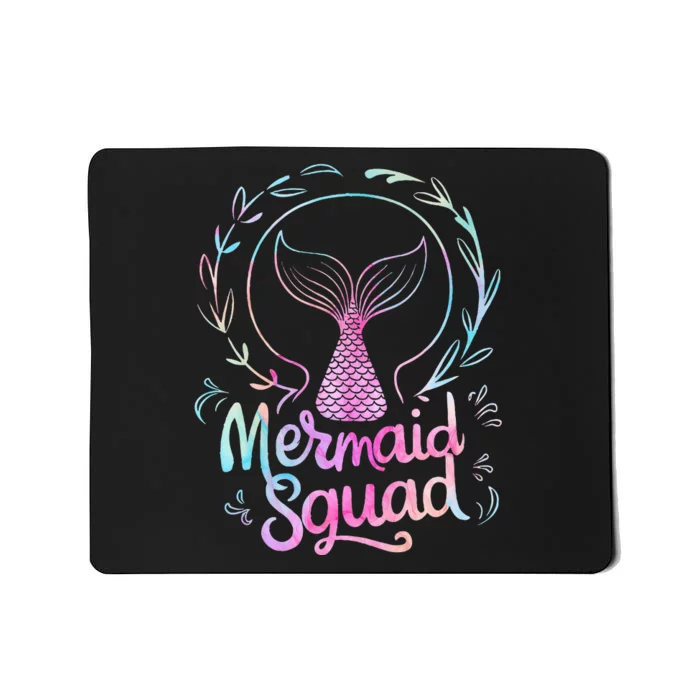 Mermaid Squad Of The Birthday Mermaid Mousepad