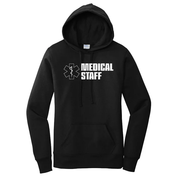 Medical Staff on Front and Back for Events Concerts Crew Women's Pullover Hoodie