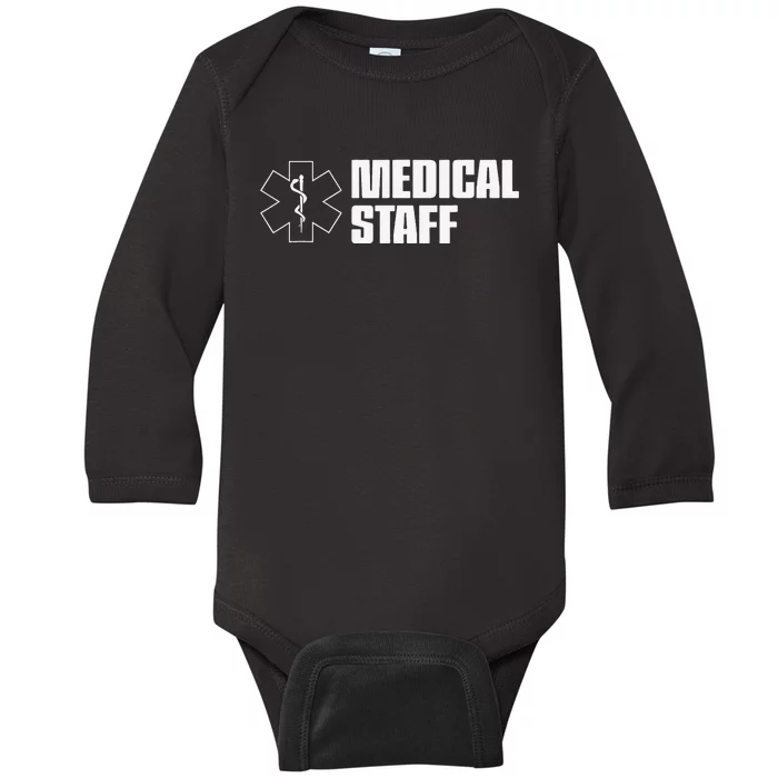 Medical Staff on Front and Back for Events Concerts Crew Baby Long Sleeve Bodysuit