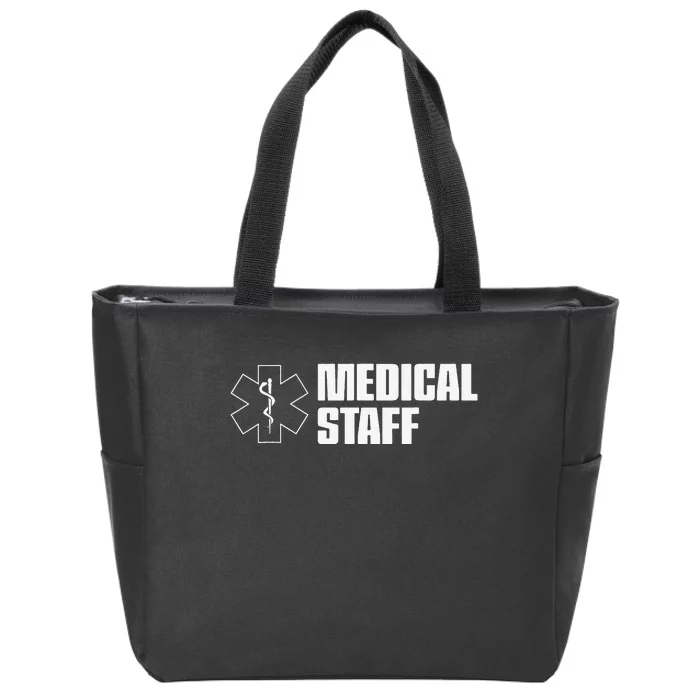 Medical Staff on Front and Back for Events Concerts Crew Zip Tote Bag