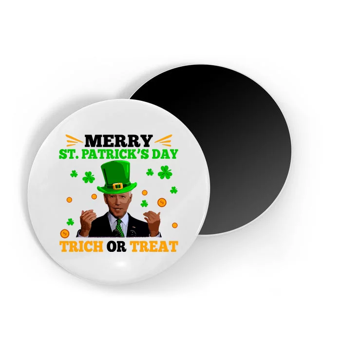 Merry St Patricks Day Trick Or Treat Joe Biden Leprechaun Magnet