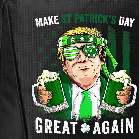 Make St Patricks Day Great Again Irish Leprechaun Trump Beer City Backpack