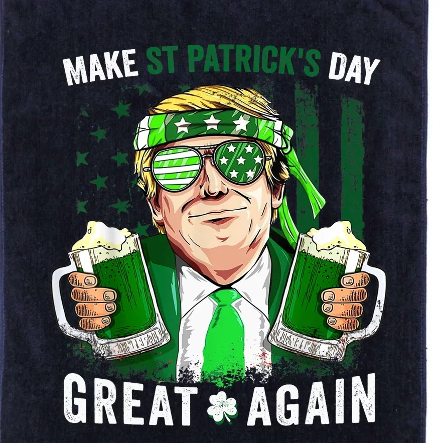 Make St Patricks Day Great Again Irish Leprechaun Trump Beer Platinum Collection Golf Towel