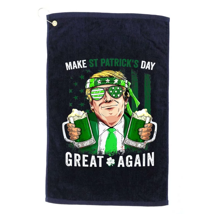 Make St Patricks Day Great Again Irish Leprechaun Trump Beer Platinum Collection Golf Towel