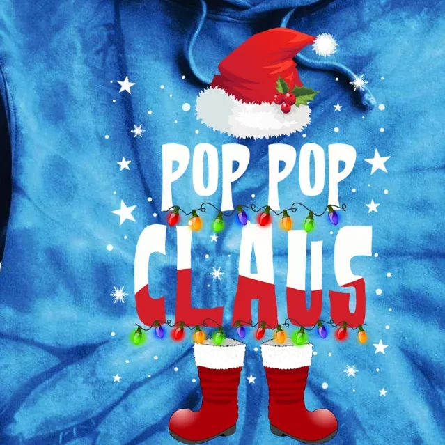 Merry Santa Pop Pop Claus Christmas Family Matching Group Gift Tie Dye Hoodie