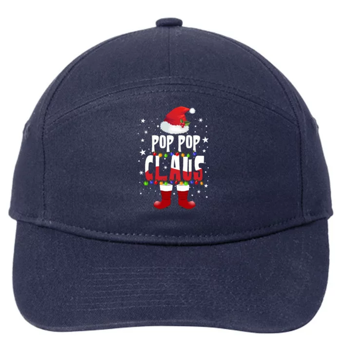 Merry Santa Pop Pop Claus Christmas Family Matching Group Gift 7-Panel Snapback Hat