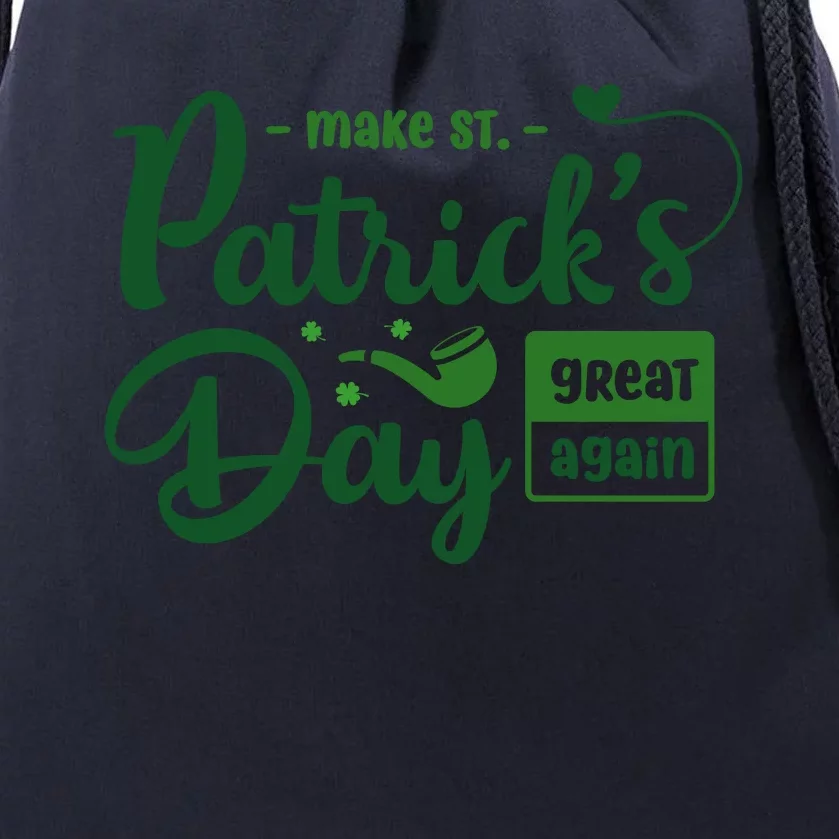 Make St PatrickS Day Great Again Funny Trump Republican 2024 Drawstring Bag