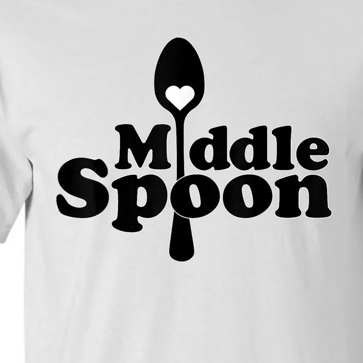 Middle Spoon Polyamory Throuple Relationship Couples Tall T-Shirt