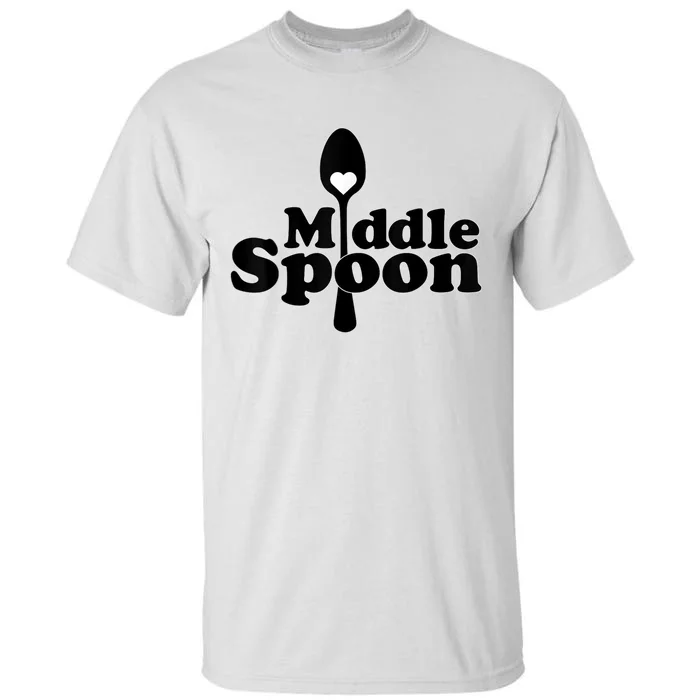 Middle Spoon Polyamory Throuple Relationship Couples Tall T-Shirt