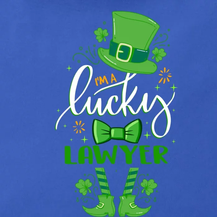 Matching St Patricks Day Leprechaun I'm A Lucky Lawyer Great Gift Zip Tote Bag