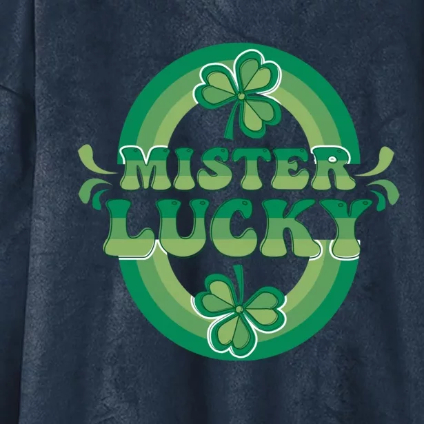 Mister St Patricks Day Gift Hooded Wearable Blanket