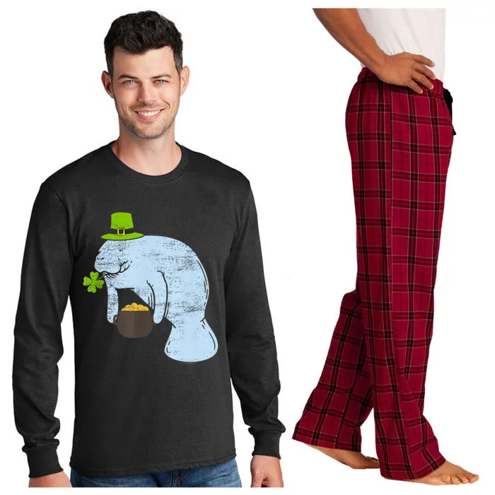 Manatee St. Patricks Day Long Sleeve Pajama Set