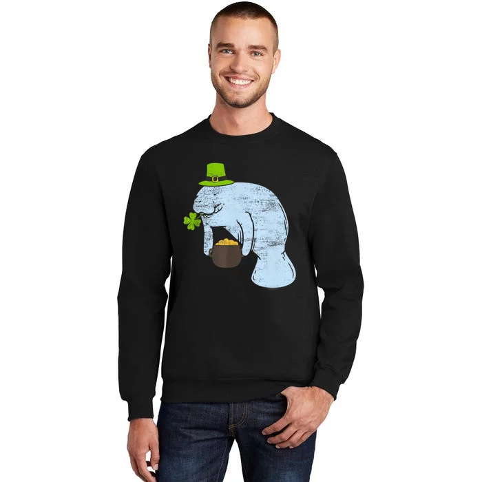 Manatee St. Patricks Day Tall Sweatshirt