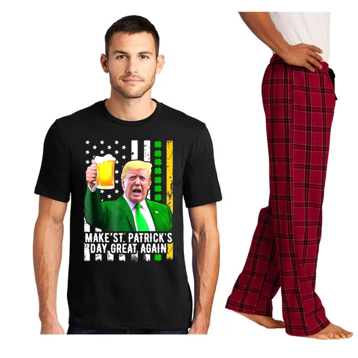 Make St PatrickS Day Great Again Funny Trump Pajama Set