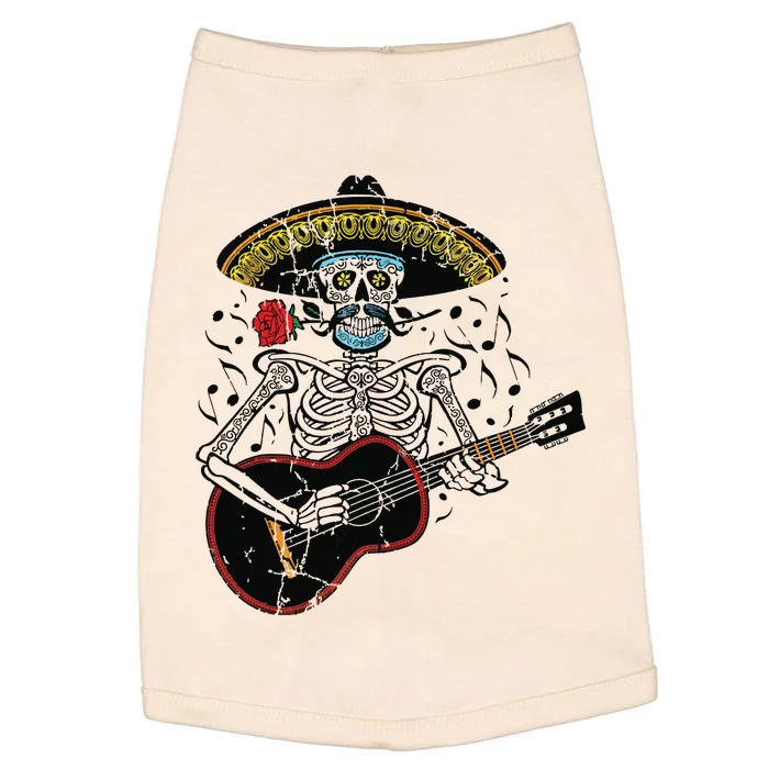 Mariachi Skeleton Playing Guitar Day Of The Dead Doggie Tank