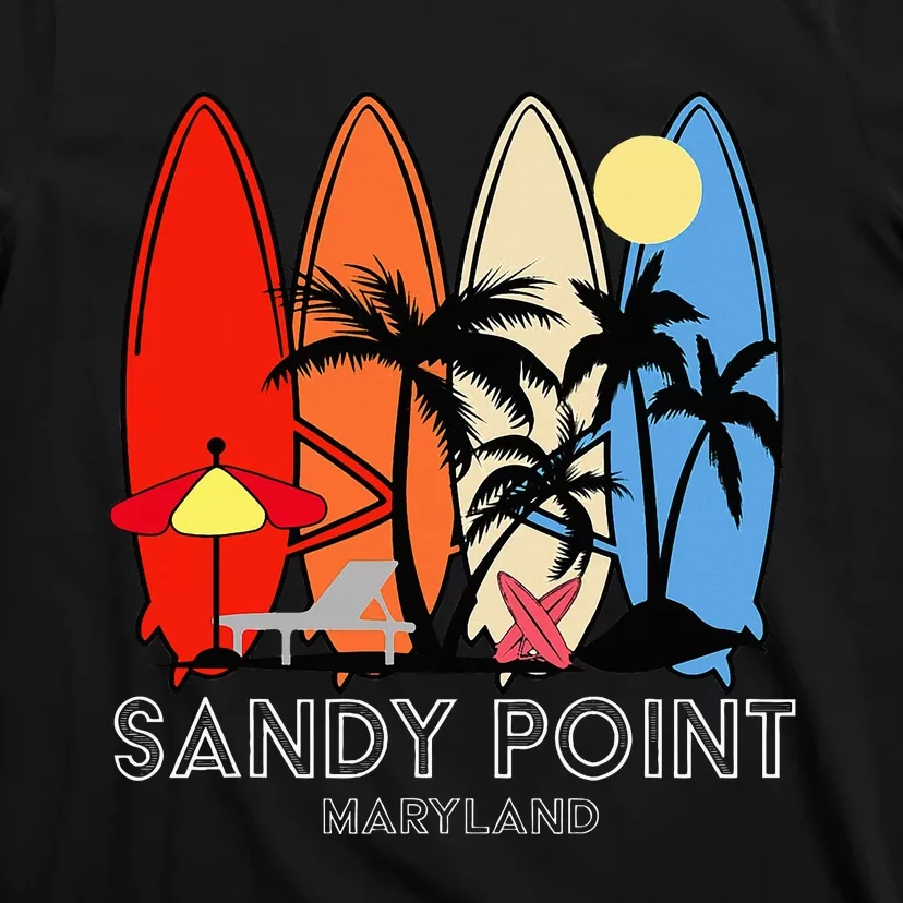 Maryland Sandy Point Retro Surfer T-Shirt