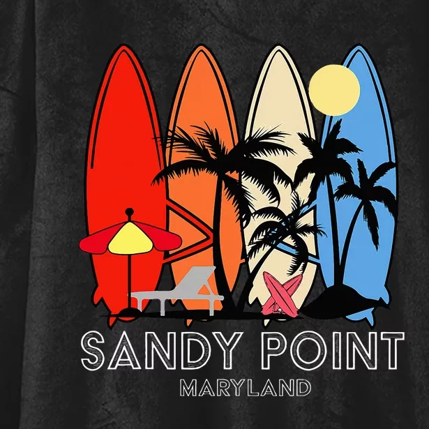 Maryland Sandy Point Retro Surfer Hooded Wearable Blanket