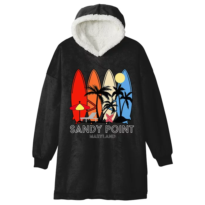 Maryland Sandy Point Retro Surfer Hooded Wearable Blanket