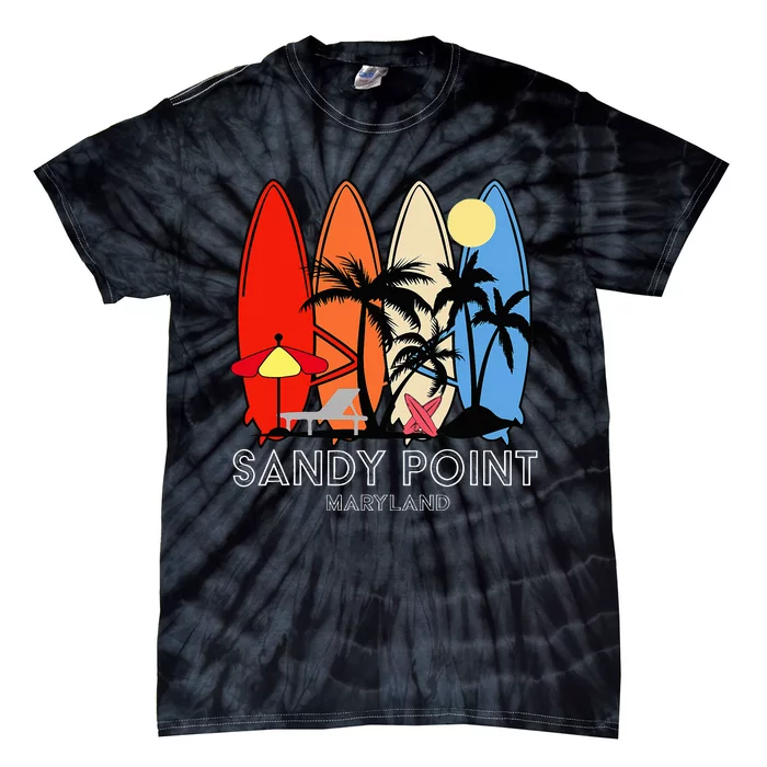 Maryland Sandy Point Retro Surfer Tie-Dye T-Shirt