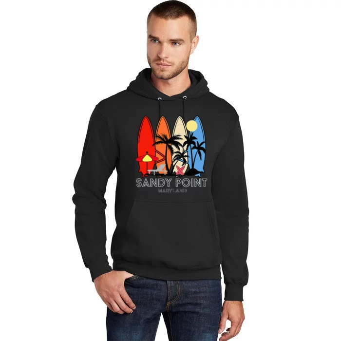 Maryland Sandy Point Retro Surfer Tall Hoodie